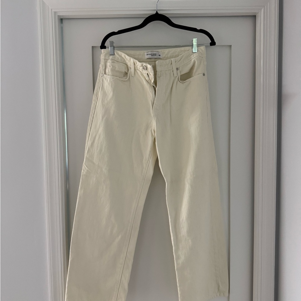 Just Black Cream Denim Jeans